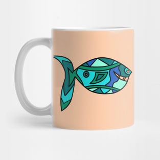 Smiley Blue Fish Mug